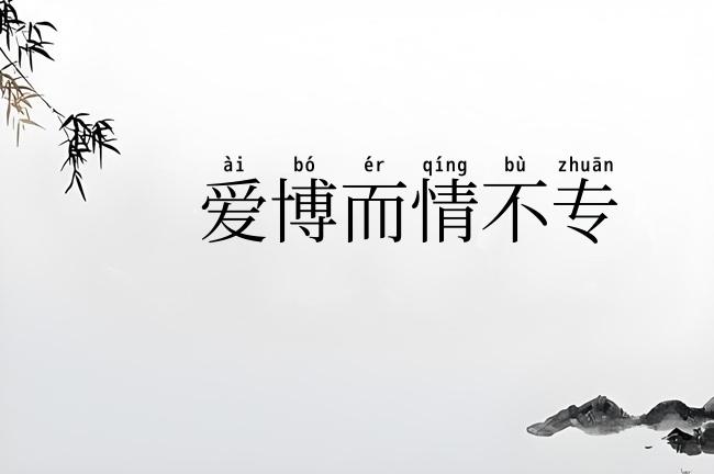 爱博而情不专