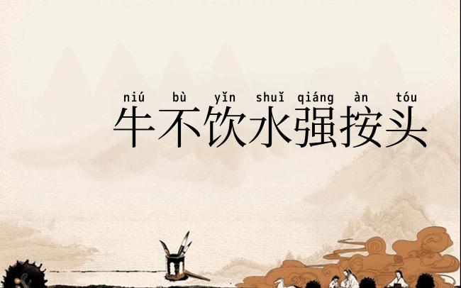 牛不饮水强按头