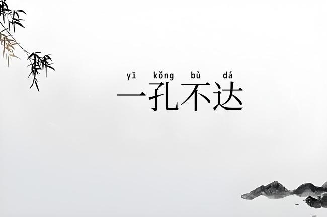 一孔不达
