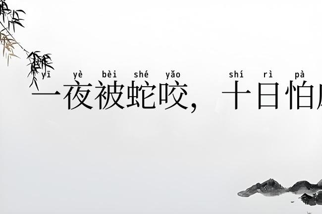 一夜被蛇咬,十日怕麻绳