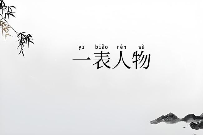 一表人物