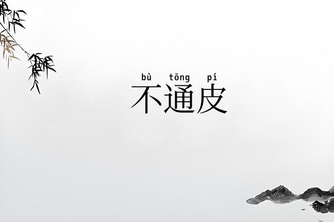 不通皮