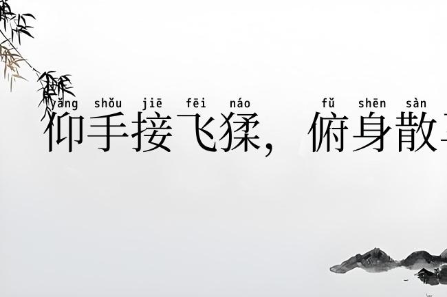 仰手接飞猱,俯身散马蹄