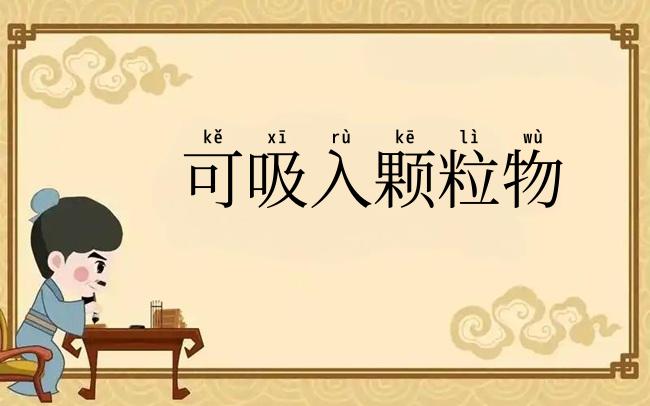 可吸入颗粒物