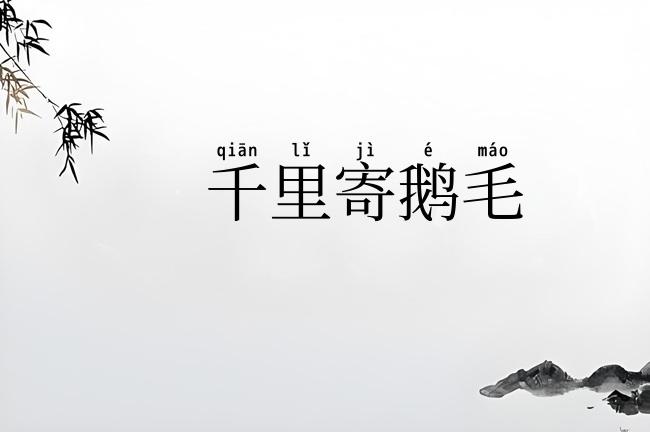 千里寄鹅毛