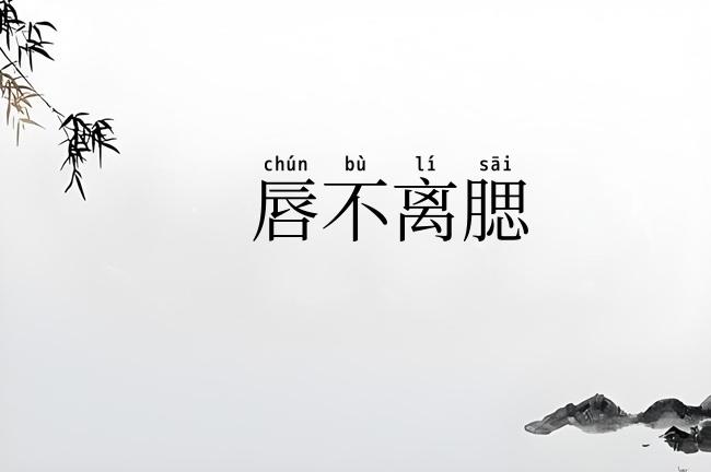 唇不离腮