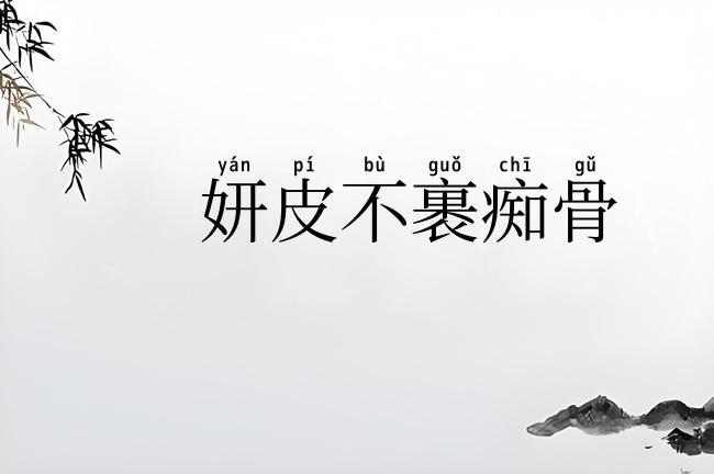 妍皮不裹痴骨