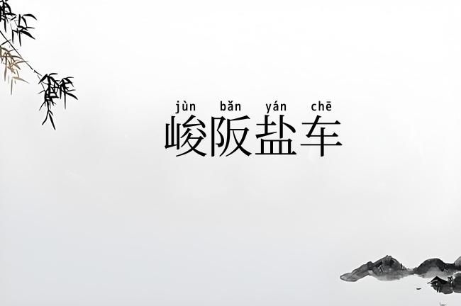 峻阪盐车