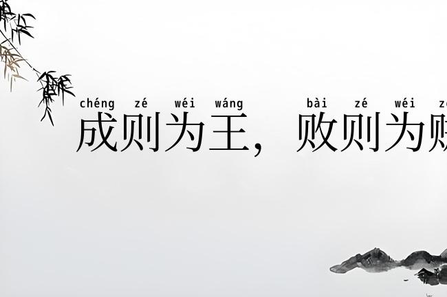 成则为王,败则为贼