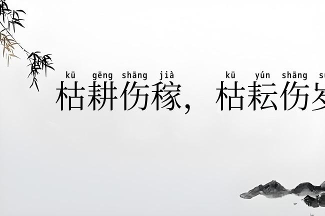 枯耕伤稼，枯耘伤岁