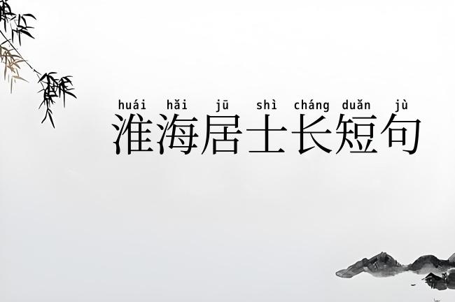 淮海居士长短句